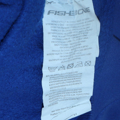 Mens UK Size XL Fishbone Blue Pullover Hoodie