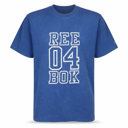 Reebok Men's Blue XL Sports Graphic Print Cotton T-Shirt