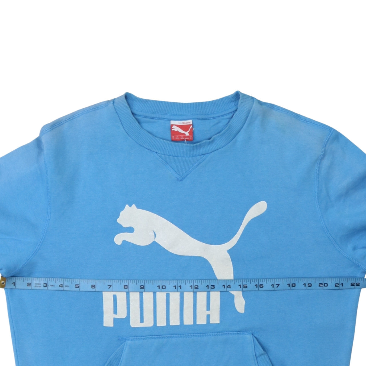 Mens UK Size M PUMA Blue Pullover Sweatshirt