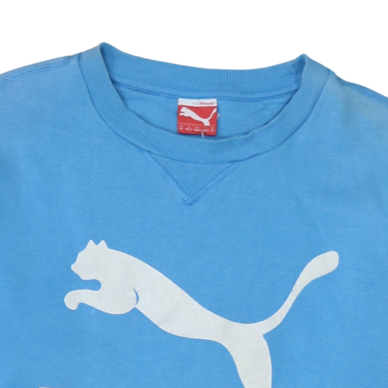 Mens UK Size M PUMA Blue Pullover Sweatshirt