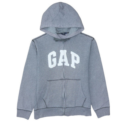 Mens UK Size L Gap Grey Full Zip Hoodie