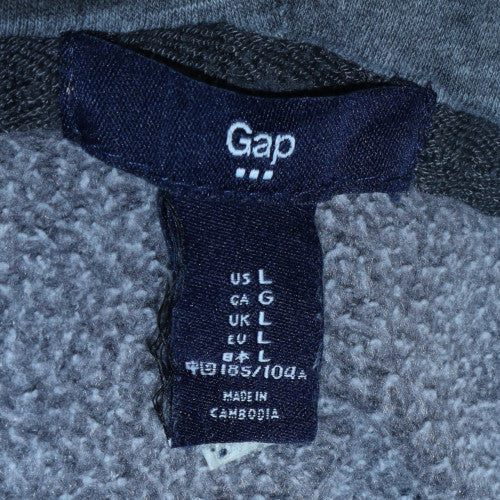 Mens UK Size L Gap Grey Full Zip Hoodie