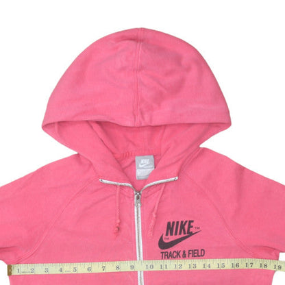 Mens UK Size M Nike Pink Full Zip Hoodie