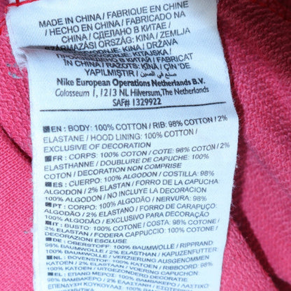 Mens UK Size M Nike Pink Full Zip Hoodie