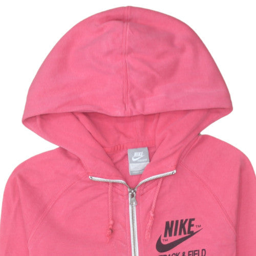 Mens UK Size M Nike Pink Full Zip Hoodie