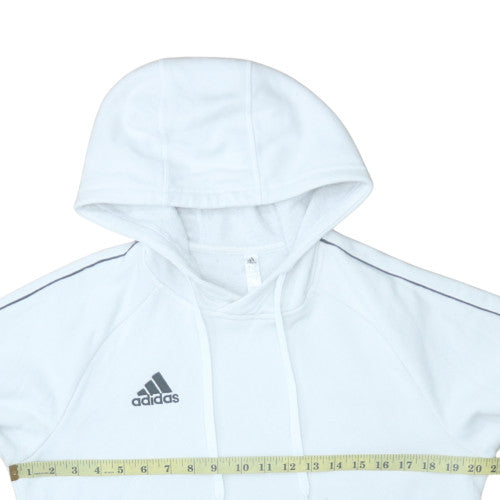 Mens UK Size S adidas White Pullover Hoodie