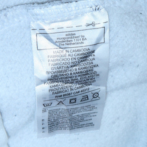 Mens UK Size S adidas White Pullover Hoodie
