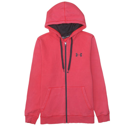 Mens UK Size M Under armour Red Full Zip Hoodie