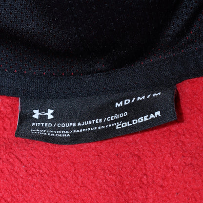 Mens UK Size M Under armour Red Full Zip Hoodie