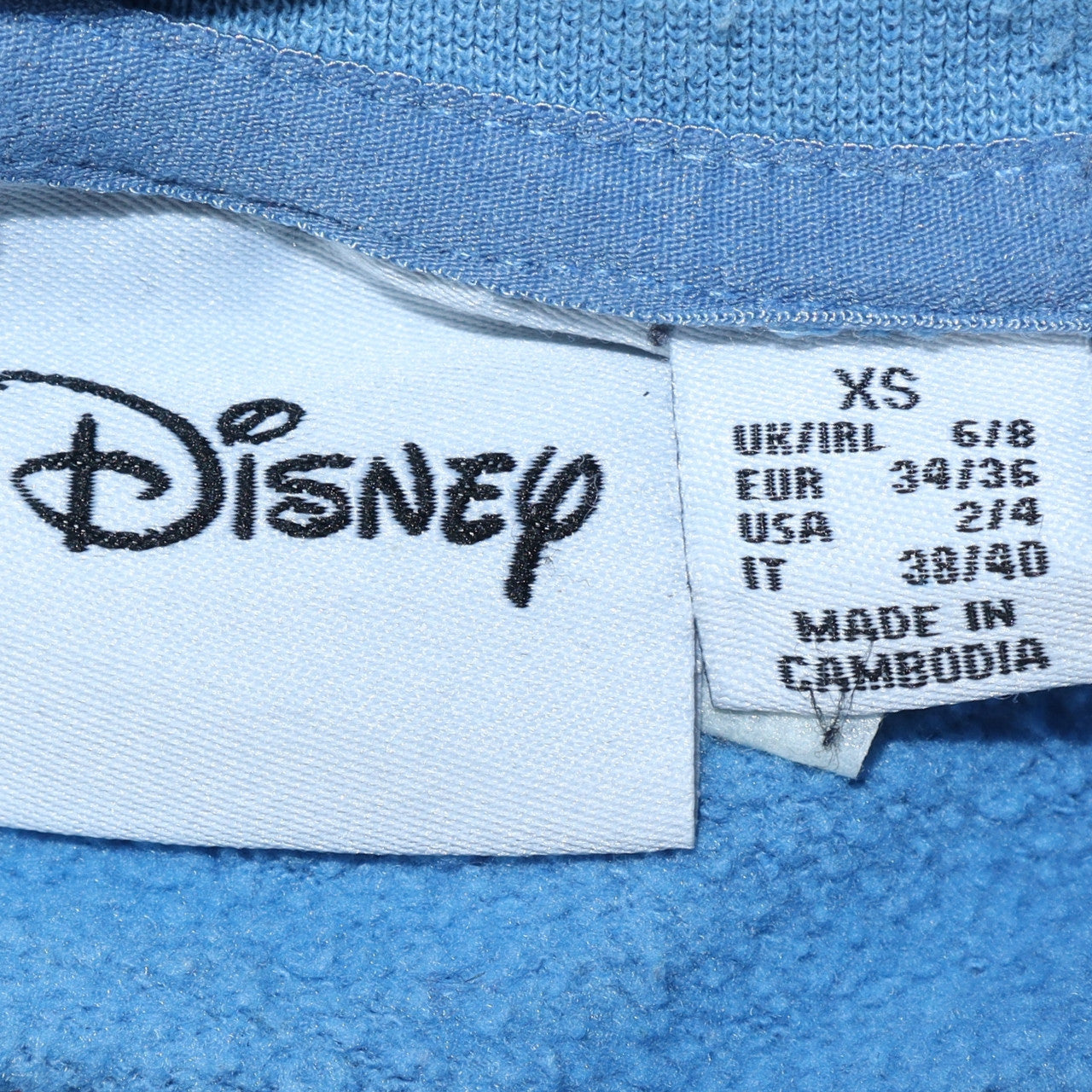 Womens UK Size XS Disney Blue Pullover Sweatshirt
