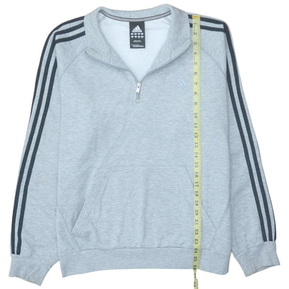 Mens UK Size L adidas Grey 1/2 Zip Sweatshirt