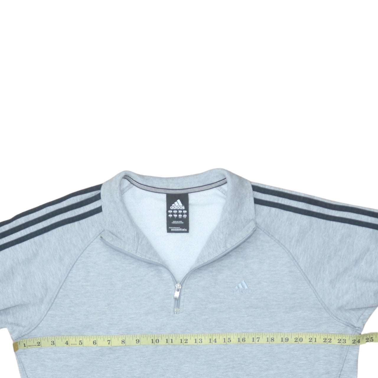 Mens UK Size L adidas Grey 1/2 Zip Sweatshirt