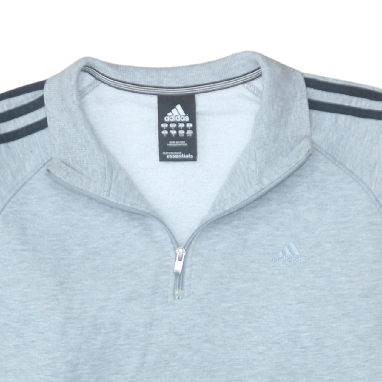 Mens UK Size L adidas Grey 1/2 Zip Sweatshirt