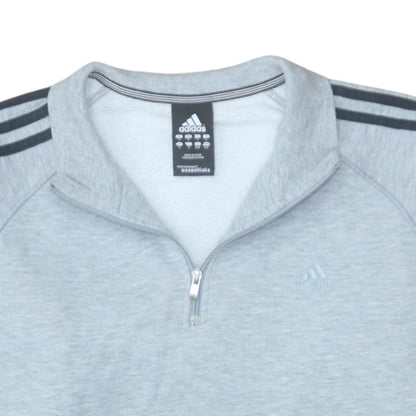 Mens UK Size L adidas Grey 1/2 Zip Sweatshirt