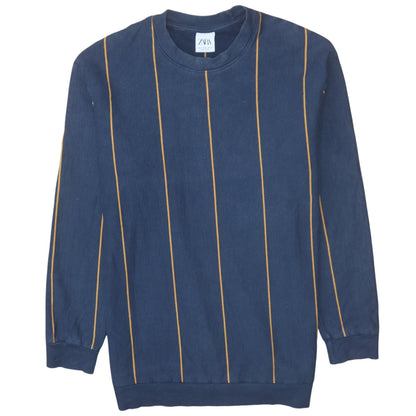 Mens UK Size XL Zara Blue Pullover Sweatshirt