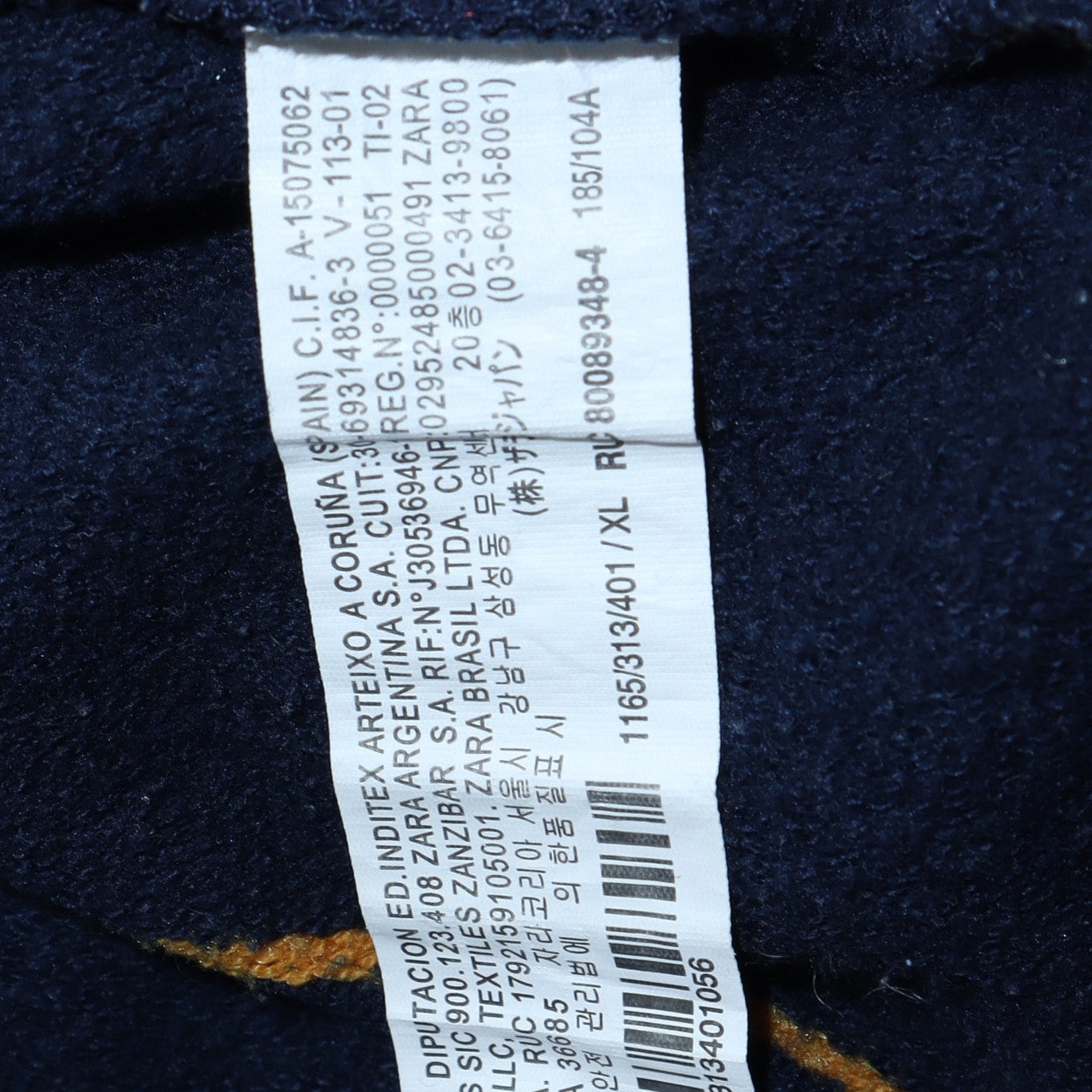 Mens UK Size XL Zara Blue Pullover Sweatshirt