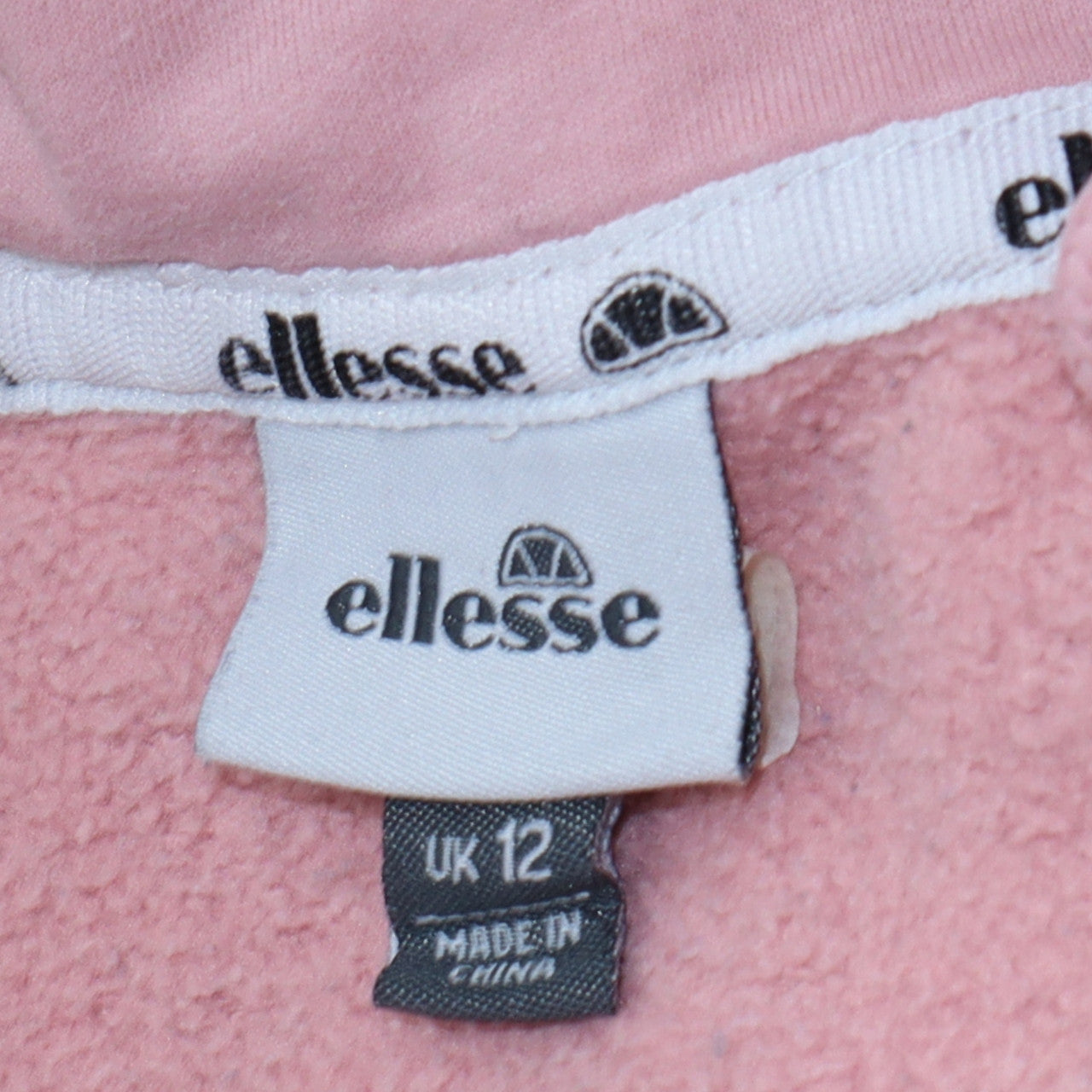 Womens UK Size 12 ellesse Pink Pullover Hoodie