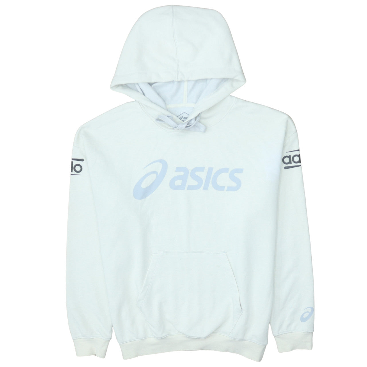 Womens UK Size L ASICS White Pullover Hoodie