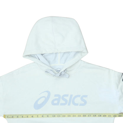 Womens UK Size L ASICS White Pullover Hoodie