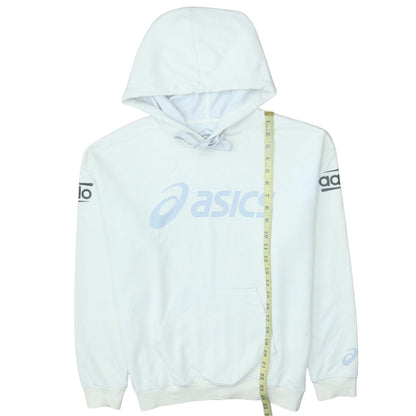 Womens UK Size L ASICS White Pullover Hoodie
