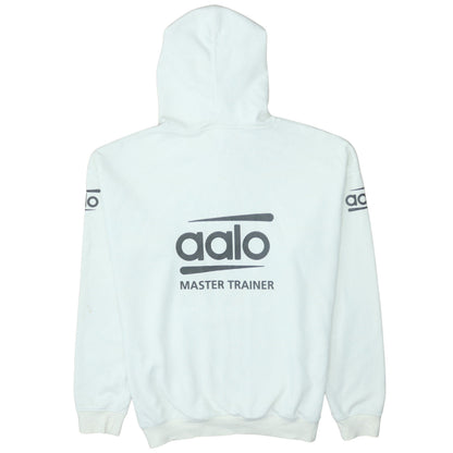 Womens UK Size L ASICS White Pullover Hoodie