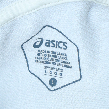 Womens UK Size L ASICS White Pullover Hoodie
