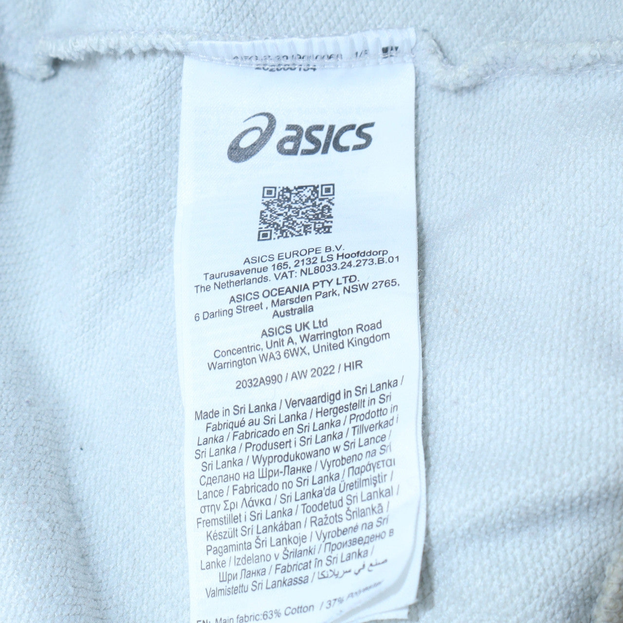 Womens UK Size L ASICS White Pullover Hoodie
