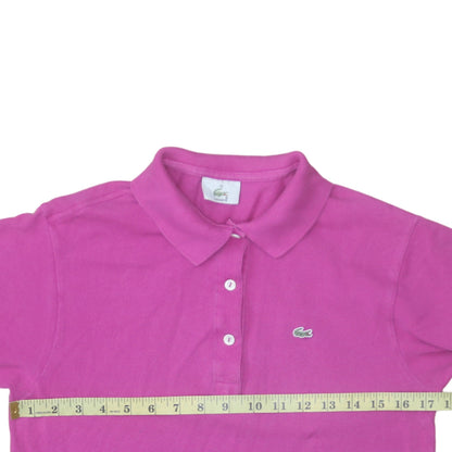 Womens UK Size 10 Lacoste Pink Basic Polo