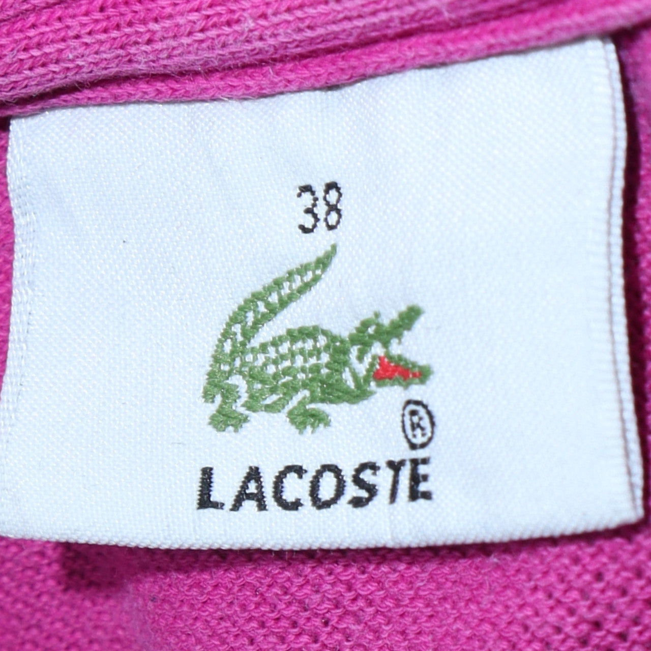 Womens UK Size 10 Lacoste Pink Basic Polo