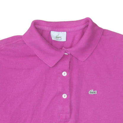 Womens UK Size 10 Lacoste Pink Basic Polo