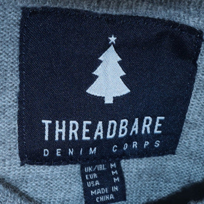 Threadbare Men Grey Christmas Santa Funny Pullover Jumper M
