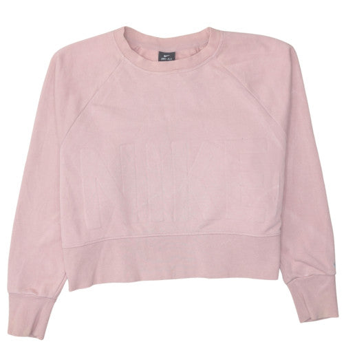 Womens UK Size M Nike Pink Pullover Sweatshirt