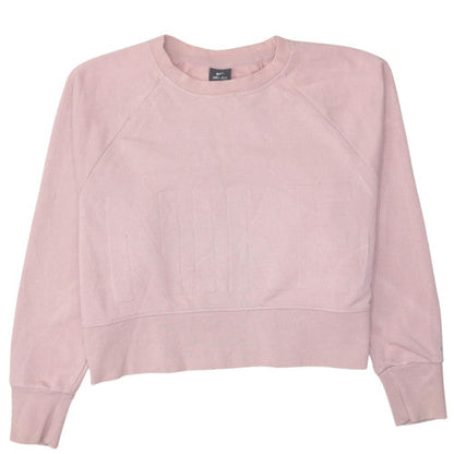 Womens UK Size M Nike Pink Pullover Sweatshirt