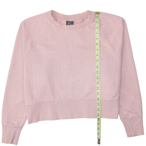 Womens UK Size M Nike Pink Pullover Sweatshirt