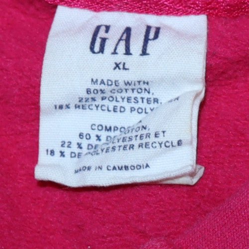 Womens UK Size XL Gap Pink Full Zip Hoodie