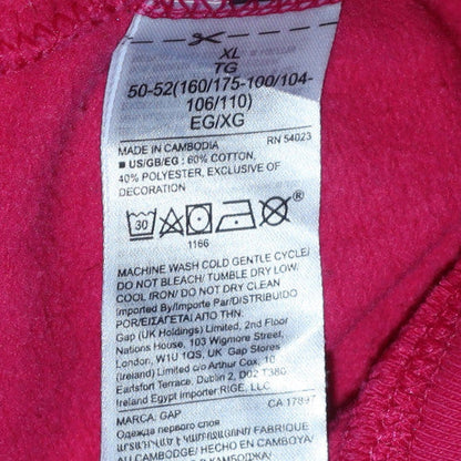 Womens UK Size XL Gap Pink Full Zip Hoodie