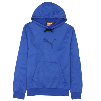 Mens UK Size M PUMA Blue Pullover Hoodie