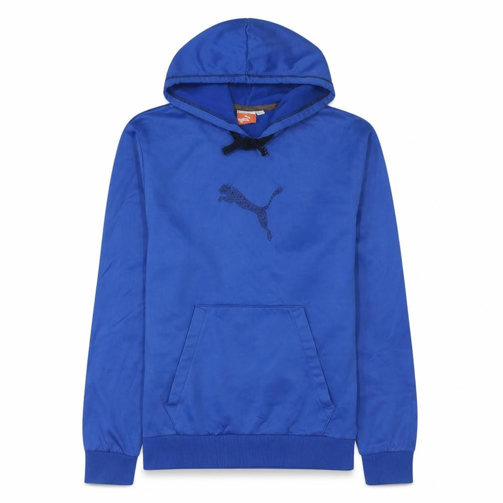 Mens UK Size M PUMA Blue Pullover Hoodie