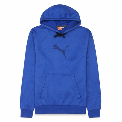 Mens UK Size M PUMA Blue Pullover Hoodie