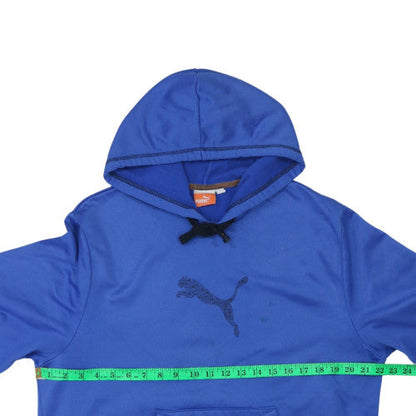 Mens UK Size M PUMA Blue Pullover Hoodie