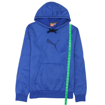 Mens UK Size M PUMA Blue Pullover Hoodie
