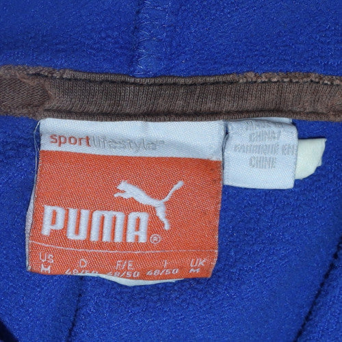 Mens UK Size M PUMA Blue Pullover Hoodie