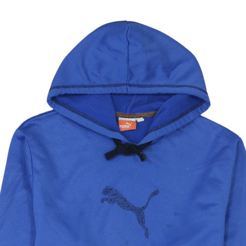 Mens UK Size M PUMA Blue Pullover Hoodie