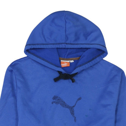 Mens UK Size M PUMA Blue Pullover Hoodie