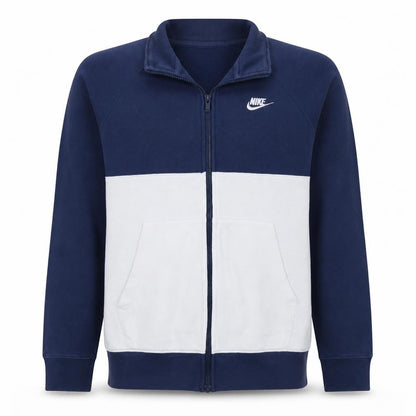 Nike Men's Blue White Small Track Jacket Full Zip Colourblock
