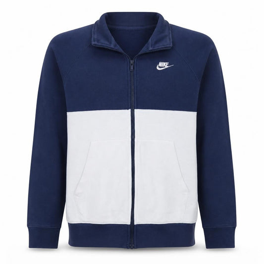 Nike Men's Blue White Small Track Jacket Full Zip Colourblock