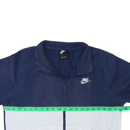 Nike Men's Blue White Small Track Jacket Full Zip Colourblock