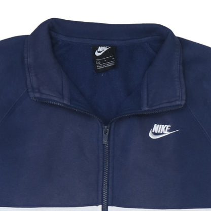 Nike Men's Blue White Small Track Jacket Full Zip Colourblock
