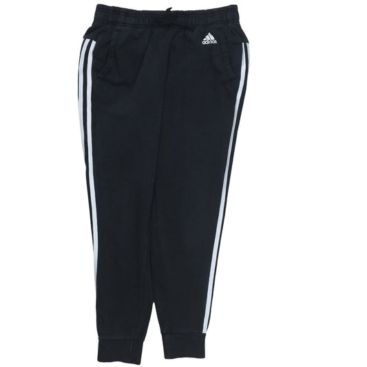 Adidas Women's Black Jogger Trousers S Side Stripe Elastic Waist