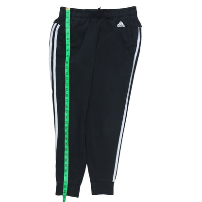 Adidas Women's Black Jogger Trousers S Side Stripe Elastic Waist